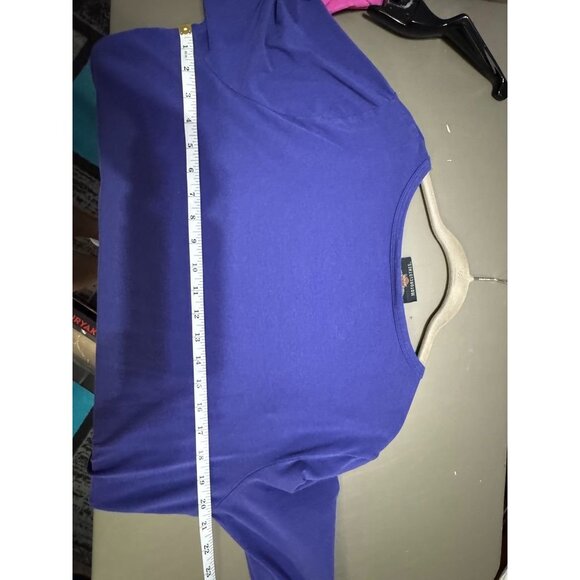 Harley-Davidson Ladies Performance Long Sleeve Shirt XL Purple/White Cotton Blen - Picture 7 of 8